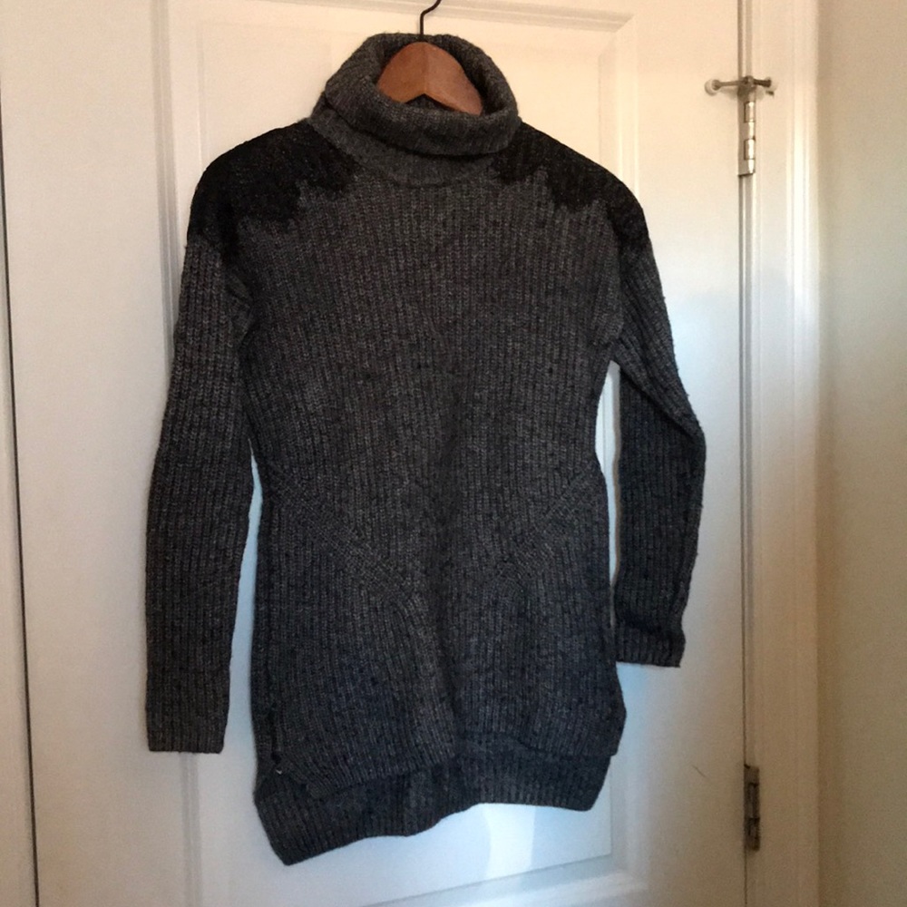 Dark Grey Turtleneck Sweater